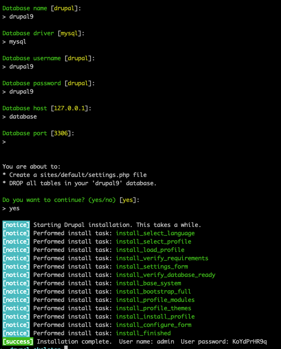 Drupal Install